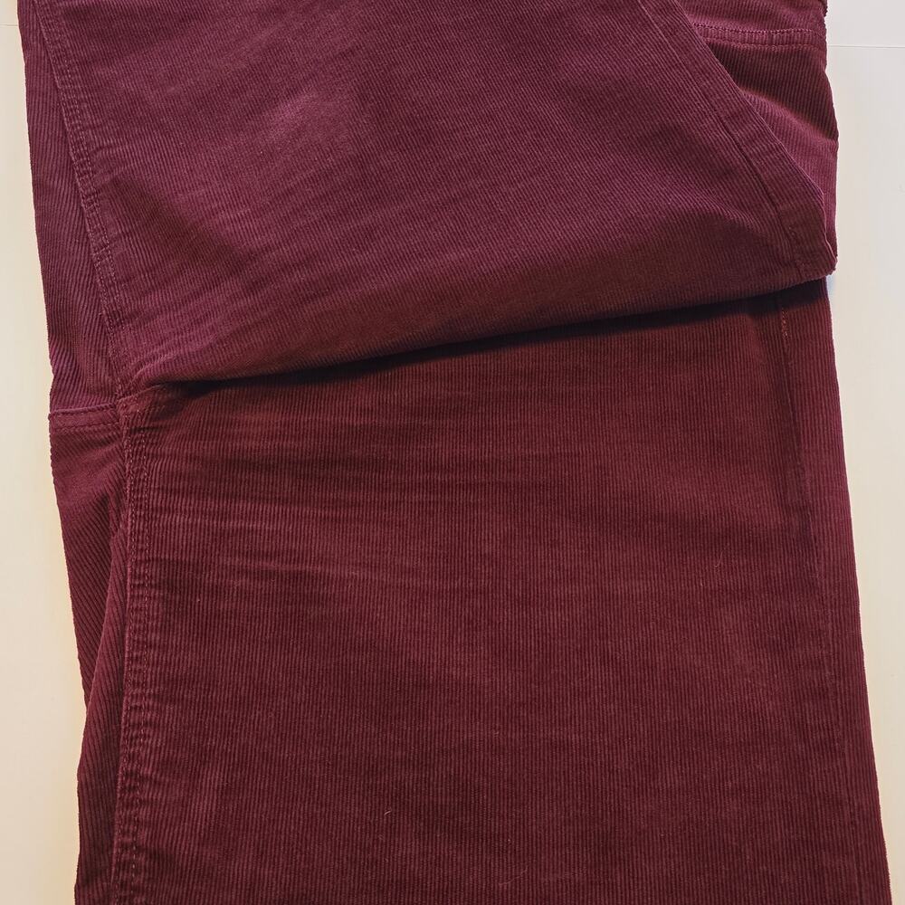 Gap Corduroy Pants Womens 16L Red High Stride Wide Leg High Rise Stretch Retro - Picture 7 of 11